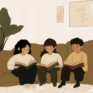 Amigos lendo