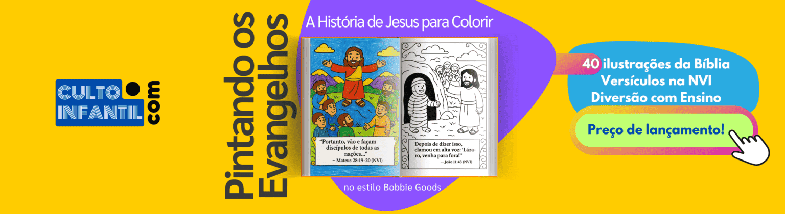 Banner de livro de colorir para crianças