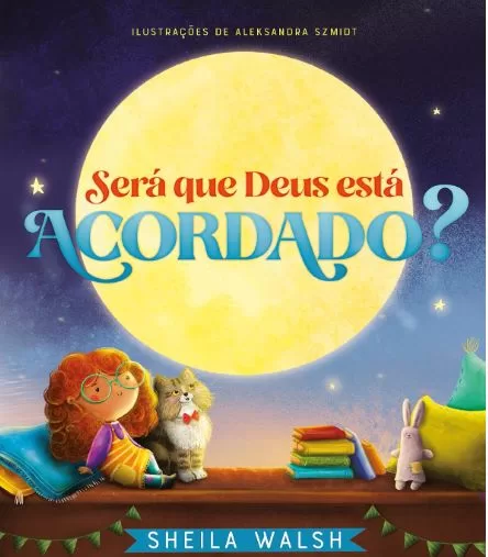 Menina olhando para a lua, menina orando, menina com gato